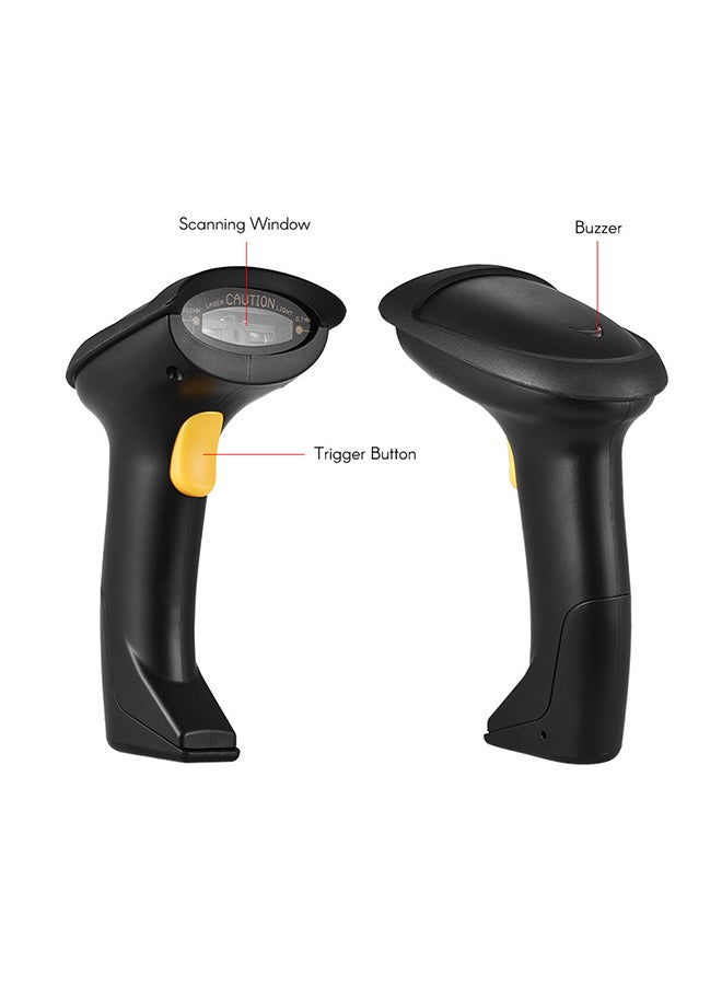 Generic Potable Wireless Barcode Scanner Black/Yellow  - Image 4