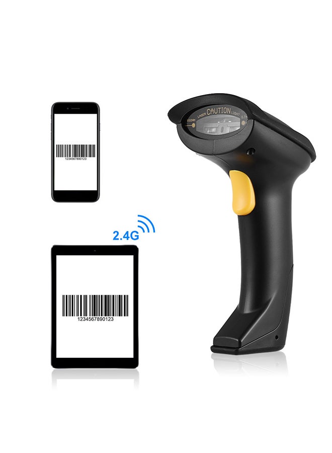 Generic Potable Wireless Barcode Scanner Black/Yellow  - Image 5