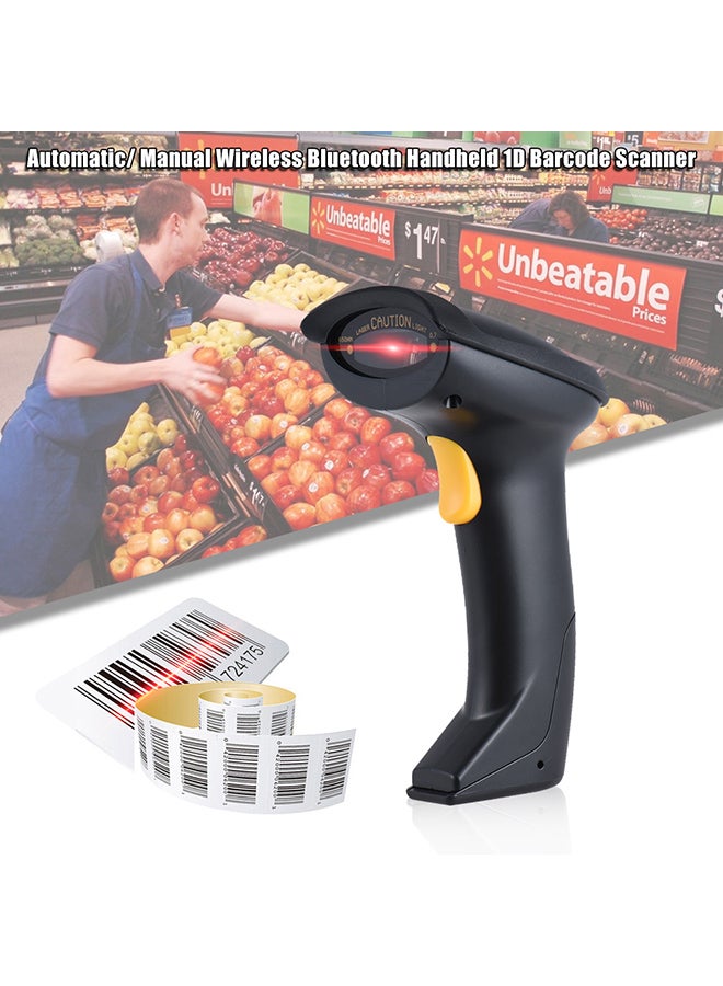 ماسح باركود لاسلكي محمول أسود - Image 4