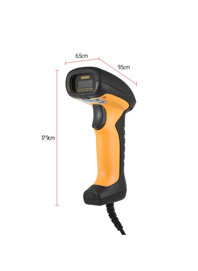 Generic Handheld Barcode Scanner Black/Yellow  - Image 5