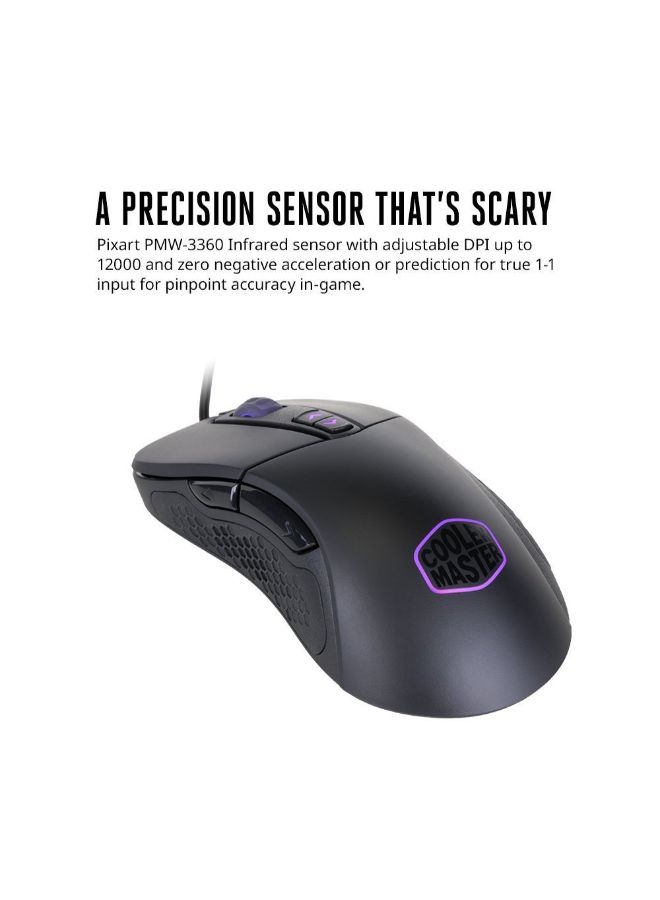COOLER MASTER Ergonomic Gaming Mouse Black  - Image 4