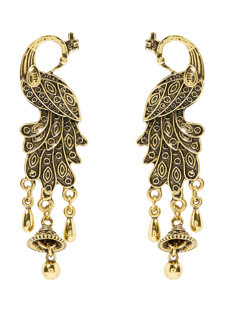 Peacock Design Dangle Earrings
