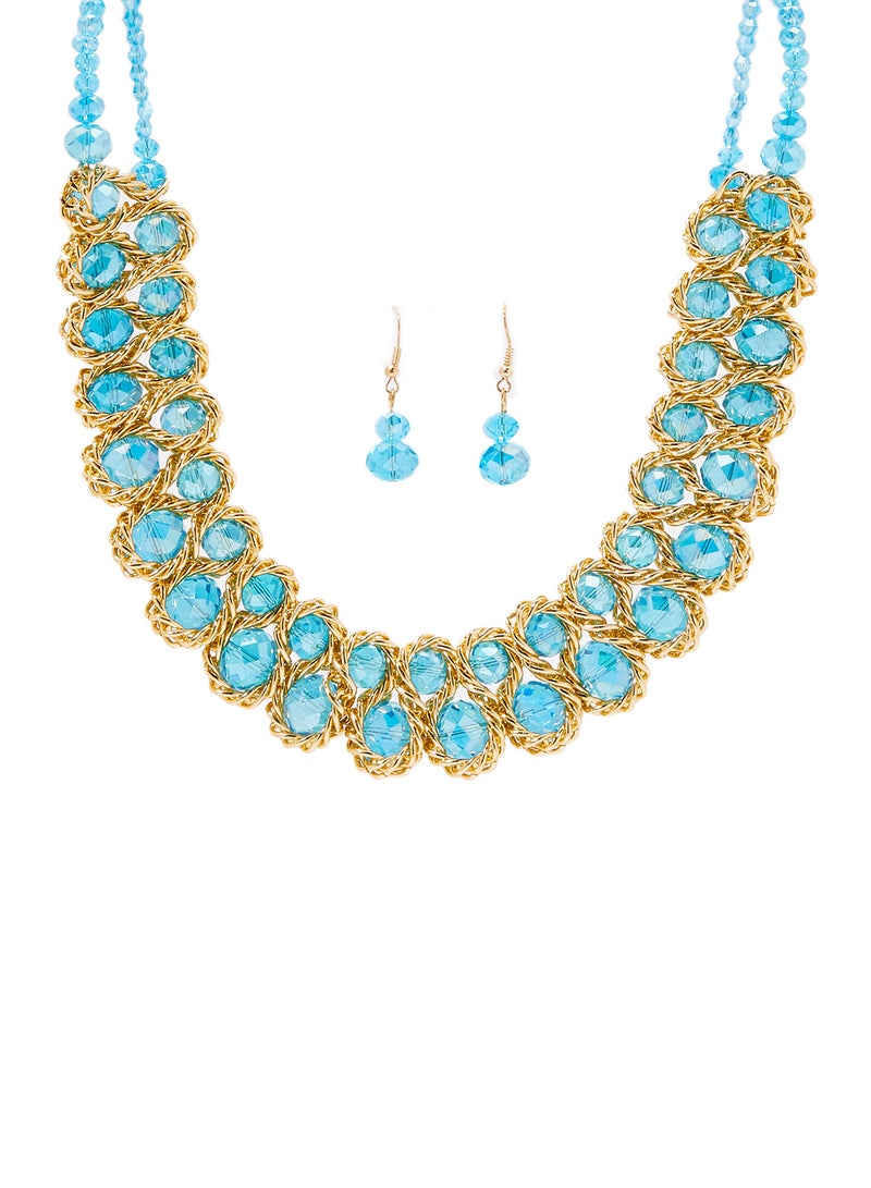 Rosh - Stone Fashion Necklace and Earrings Set - Image 1