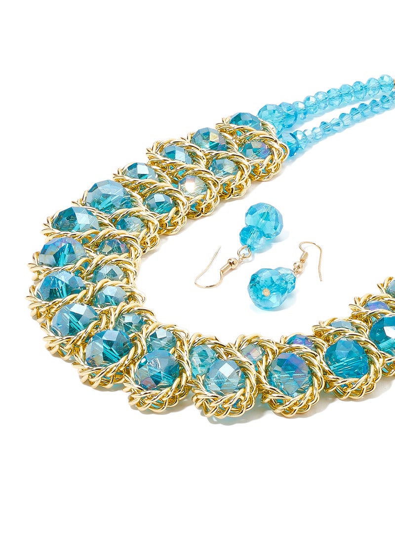 Rosh - Stone Fashion Necklace and Earrings Set - Image 1