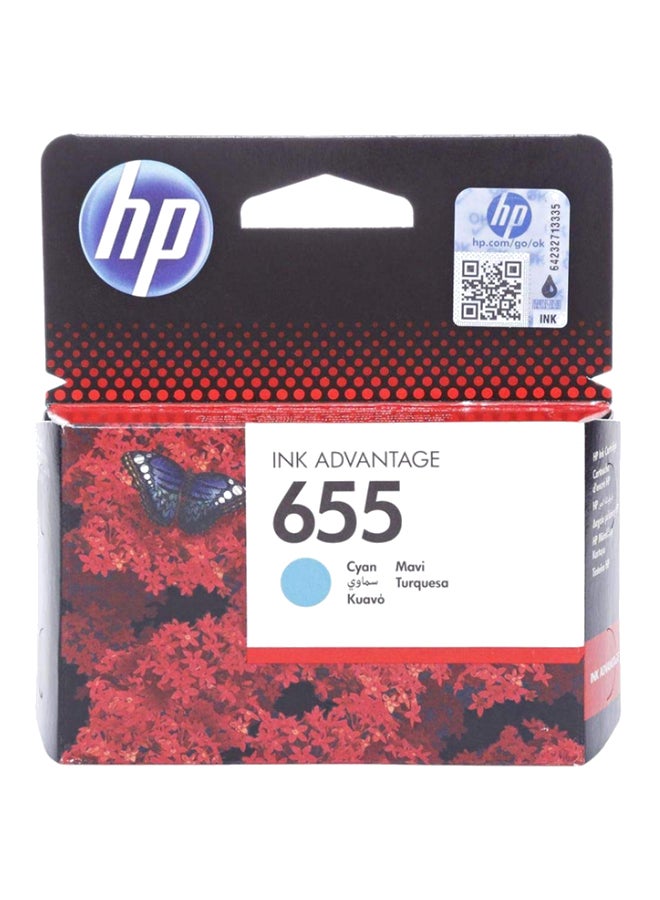 HP 655 Ink Cartridge Cyan