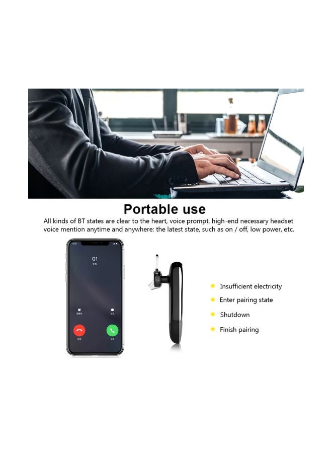 In-Ear Bluetooth Headphones With Mic White/Silver - Image 3