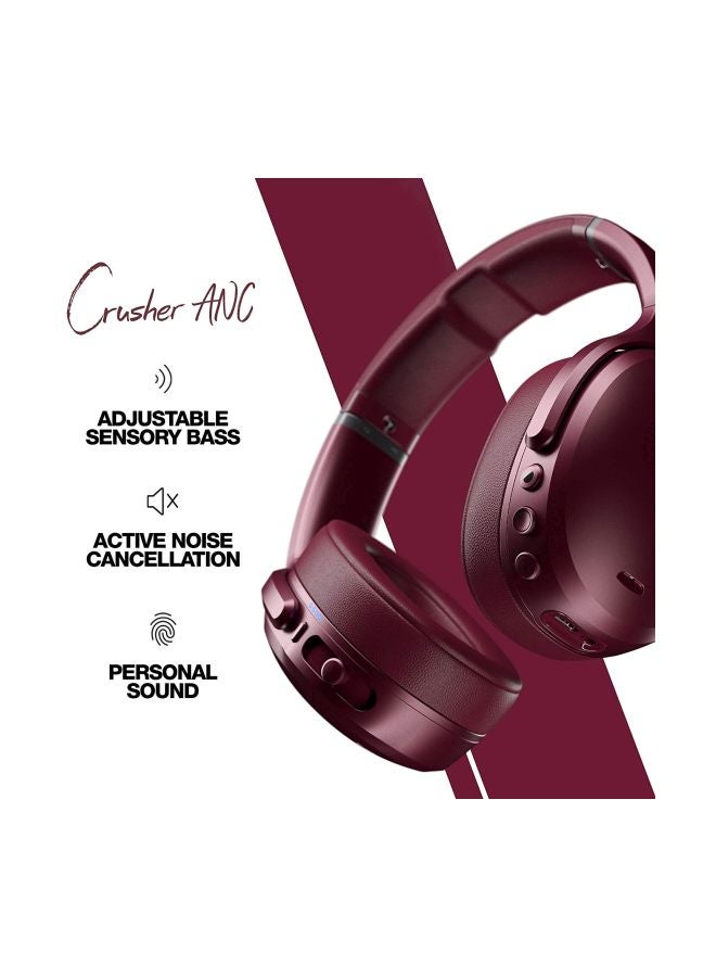 Skullcandy - Crusher ANC Personalized Noise Cancelling Wireless Headphones Deep Red - Image 1