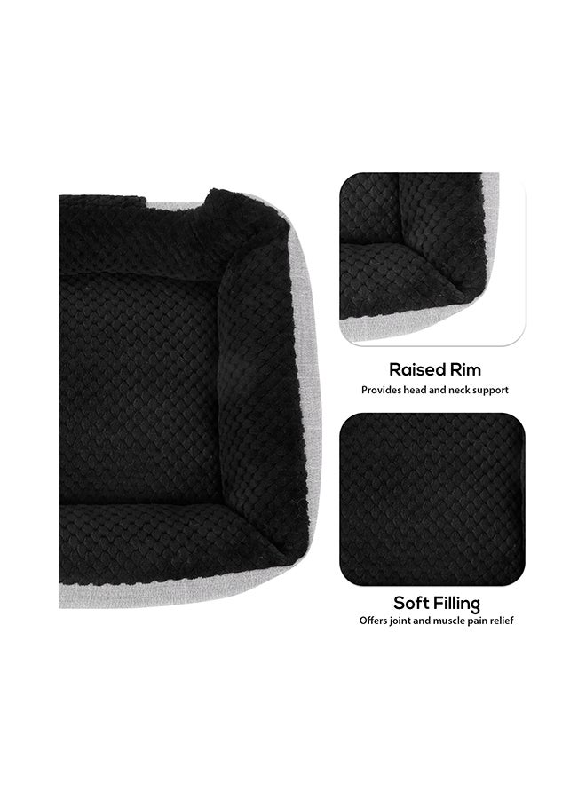 سرير جراء مريح وقابل للغسل أسود 37X13X30سم - Image 3