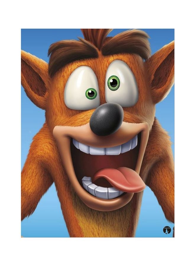 بي بي لوحة ماوس مطبوع عليها شخصية كراش بني/أبيض/أسود