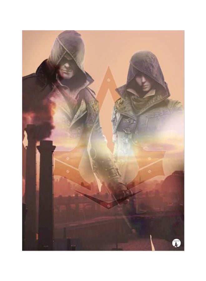 بي بي وسادة ماوس مطبوعة برسمة للعبة الفيديو Assassin's Creed أحمر/ بيج/ أصفر