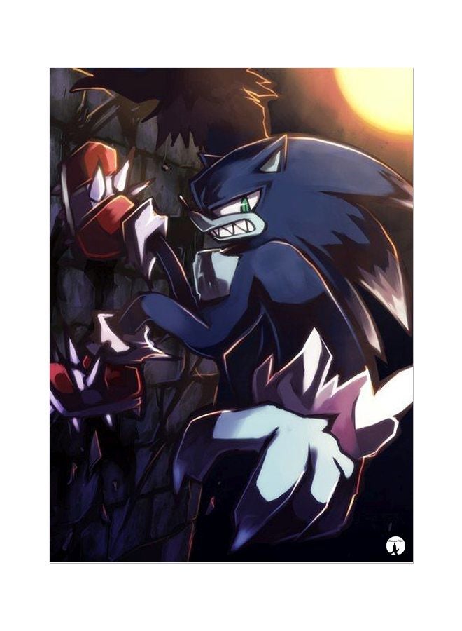 بي بي وسادة ماوس مطبوعة بشخصية Sonic أزرق/أحمر/أصفر