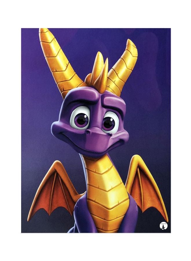Spyro Video Game Printed Mousepad Blue/Yellow
