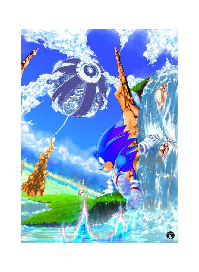 BP Spyro Video Game Printed Mousepad Blue/Green/White