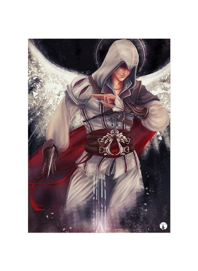 BP Assassin's Creed Theme Printed Mouse Pad Red/Grey/White