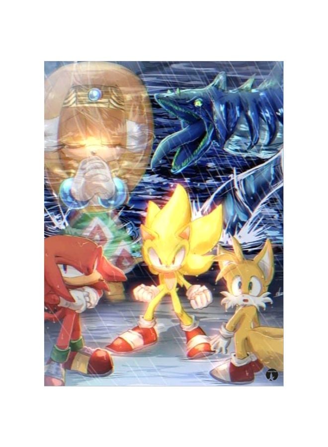 Sonic Printed Mousepad Yellow/Blue/Red