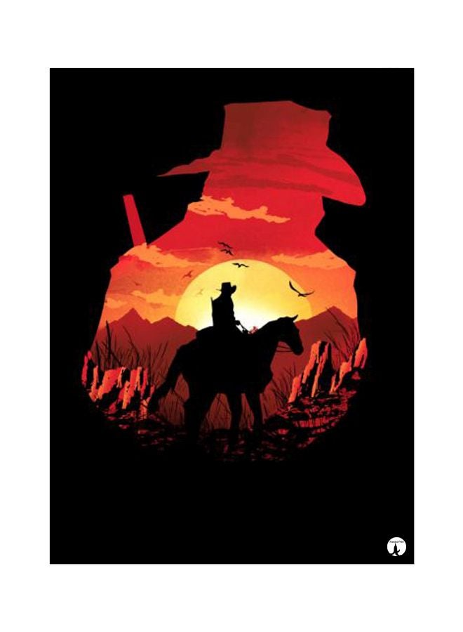 BP Red Dead Redemption Printed Mousepad Black/Red/Yellow