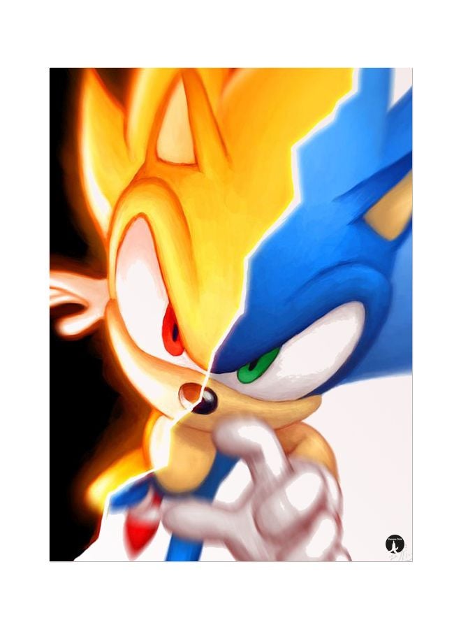 Sonic Cartoon Printed Mouse Pad Multicolour