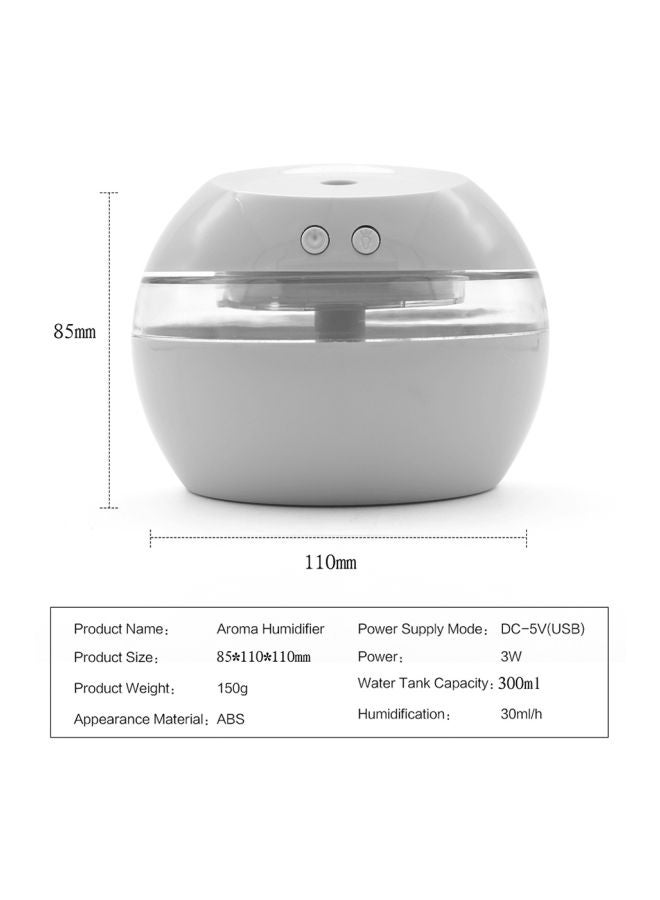 USB Oil Aroma Diffuser Humidifier 3W White - Image 2