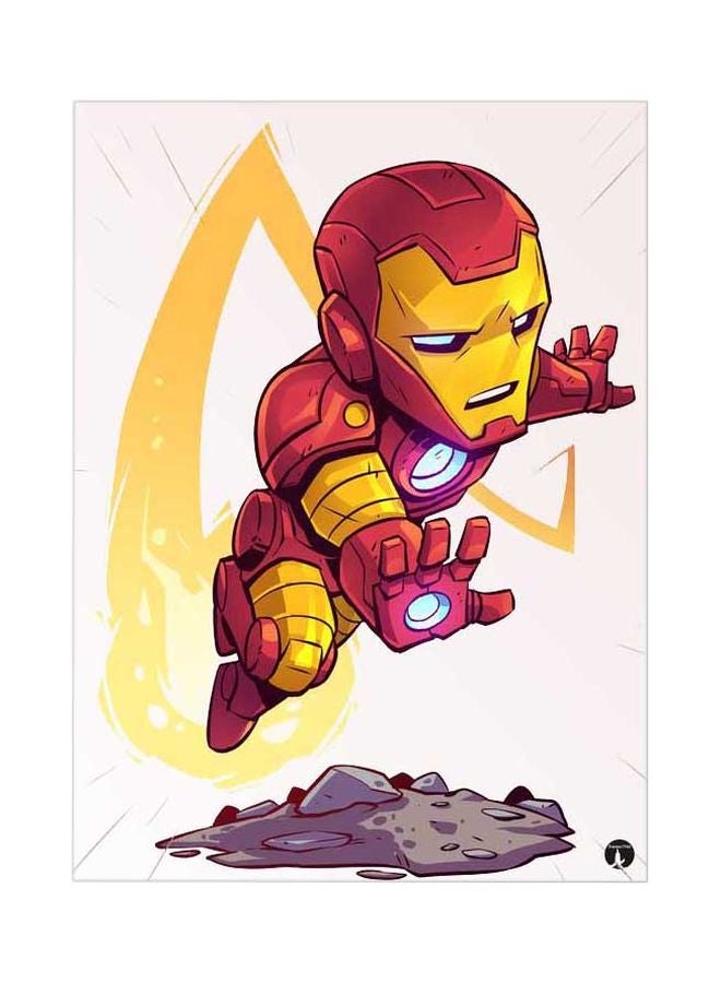 BP Iron Man Printed Mouse Pad Red/Yellow/Grey