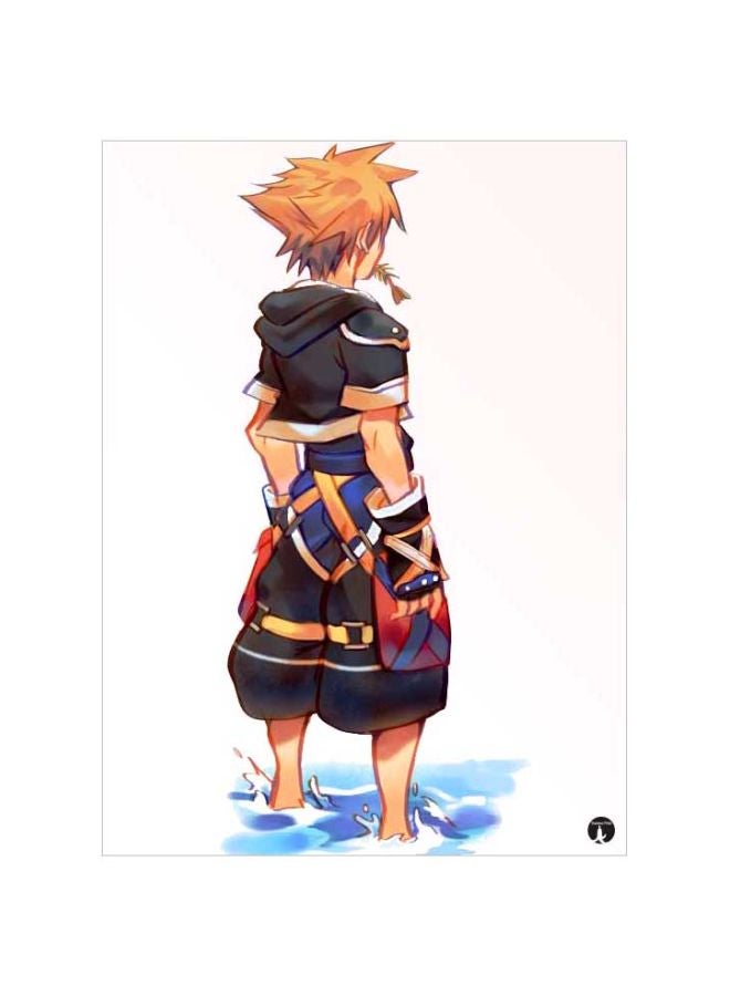 لوحة ماوس بطبعة مستوحاة من لعبة الفيديو "Kingdom Hearts" رمادي/ بيج/ بني