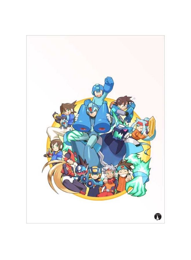 BP The Anime Mega Man Printed Mousepad Blue/Green