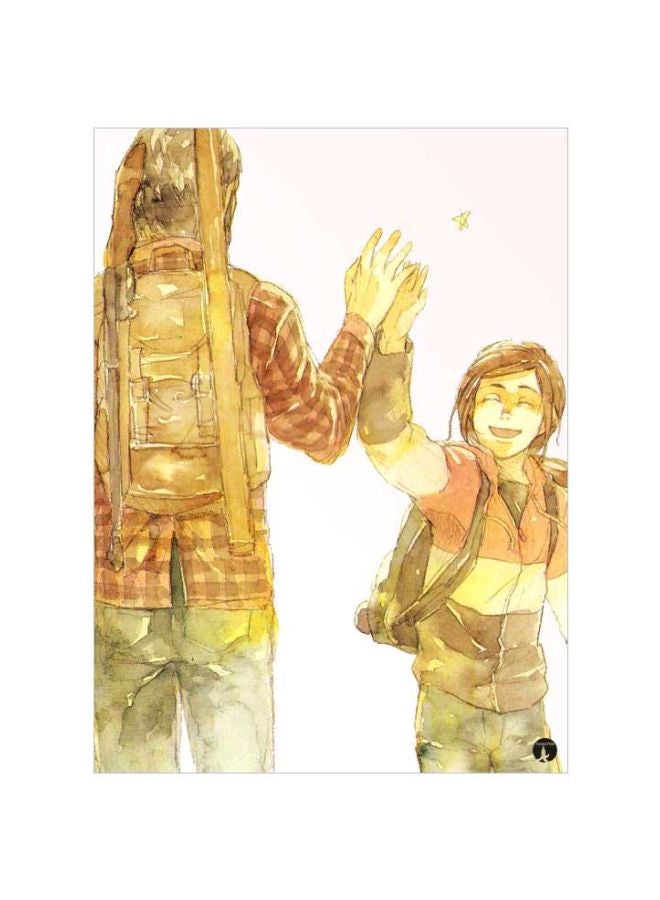 لوحة ماوس مطبوع عليها رسمة من لعبة الفيديو "The Last Of Us" بيج/أصفر