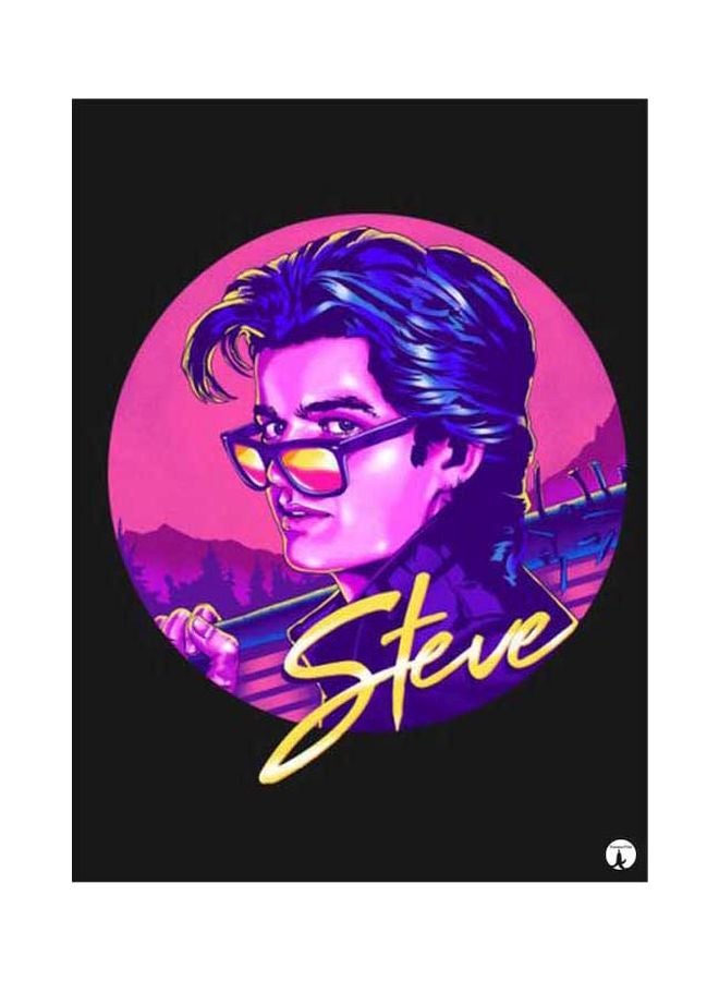 BP Stranger Things Steve Printed Mousepad Black/Blue/Pink