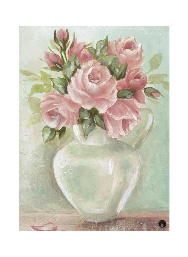 Flower Printed Mousepad Pink/Green