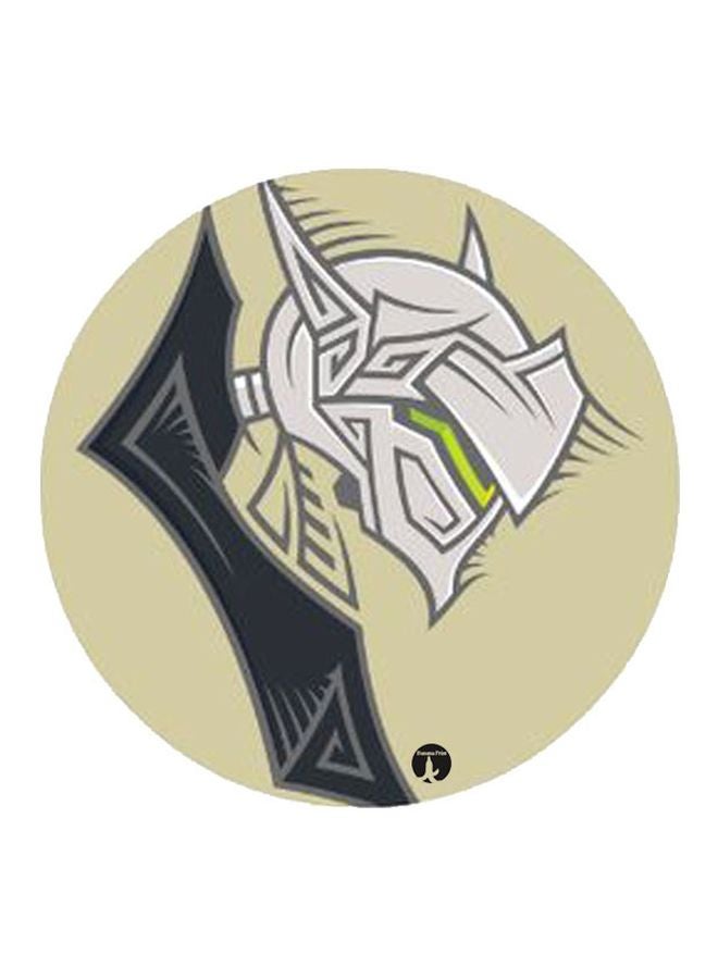 Overwatch Video Game Printed Mousepad Beige/White/Black