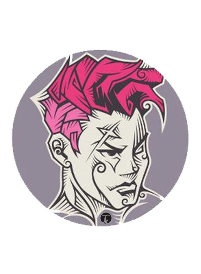 بي بي لوحة ماوس مطبوع عليها صورة شخصية أوفرواتش فضي/ وردي/ بيج