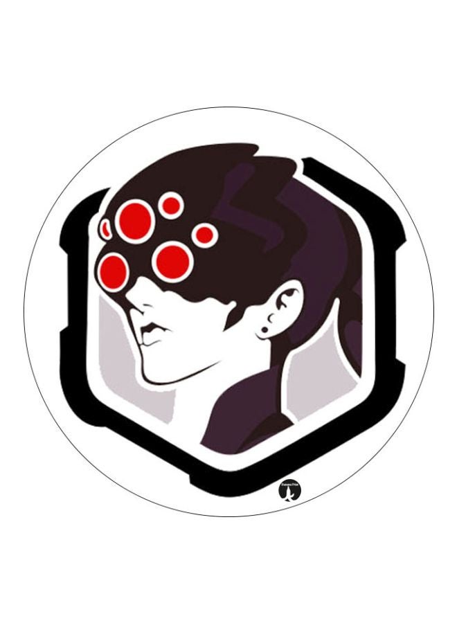 بي بي لوحة ماوس مطبوع عليها شخصية من لعبة الفيديو "Overwatch" أحمر / أسود / أبيض