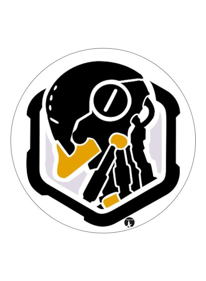BP Overwatch Theme Printed Mouse Pad Black/Yellow/White