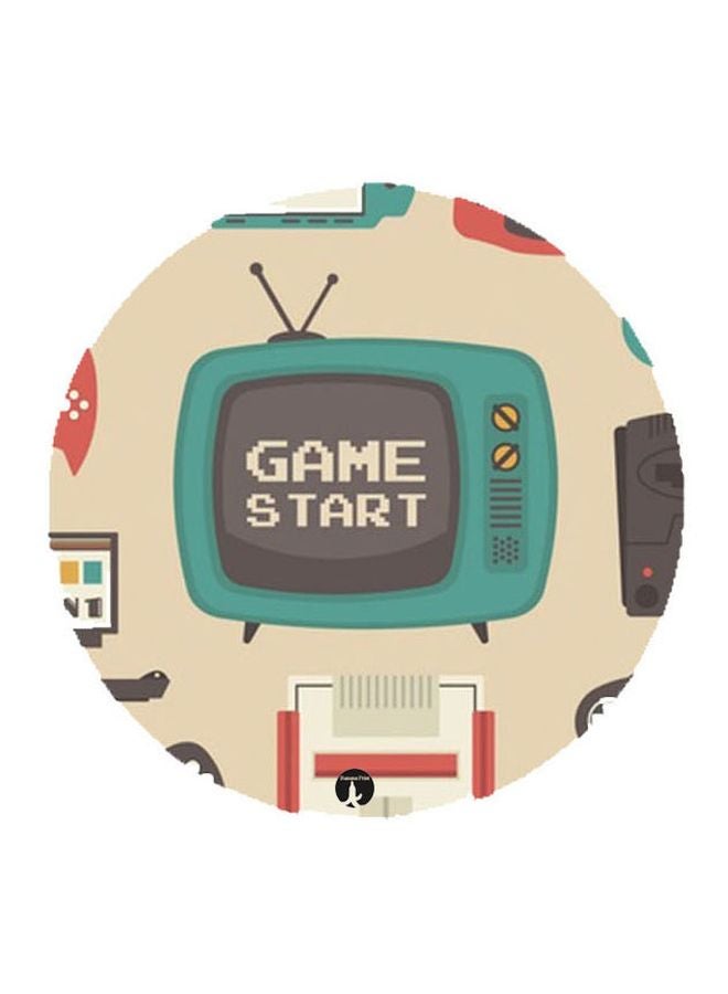 BP Start Game Printed Mouse Pad Beige/Blue/Black