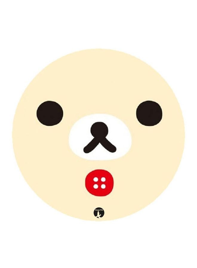 Bear Korilakkuma Printed Mousepad Beige/Red/White