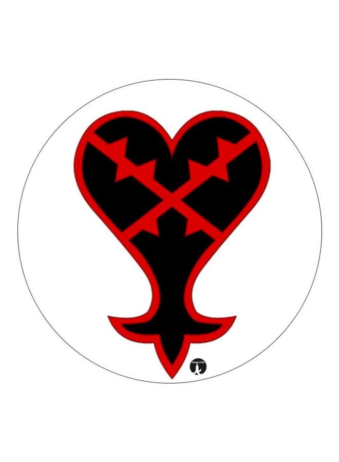 بي بي لوحة ماوس مزينة بطبعة مستوحاة من سلسلة ألعاب الفيديو "Kingdom Hearts" أحمر وأسود