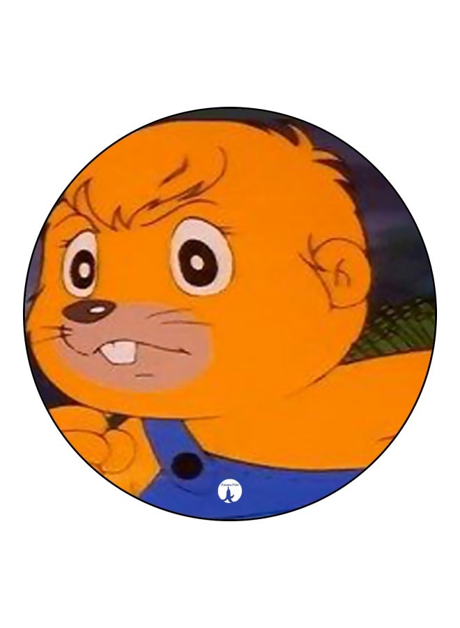 The Anime Don Chuck Monogatari Printed Mousepad Orange/Blue