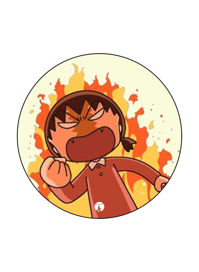 BP Anime Chibi Maruko Chan Printed Mouse Pad Brown/Yellow/Orange