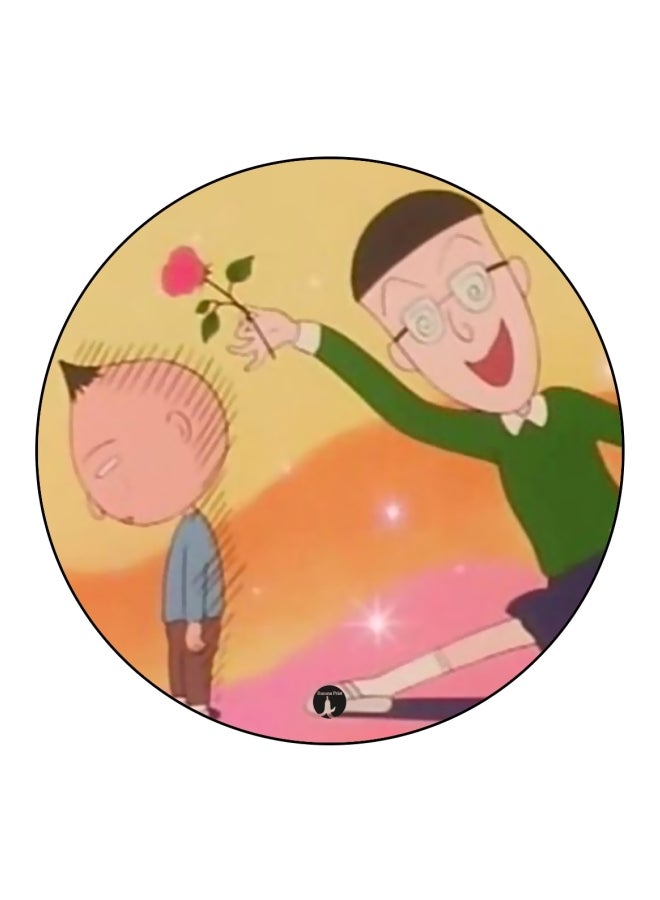 BP Anime Chibi Maruko Chan Printed Mouse Pad Pink/Blue/Green