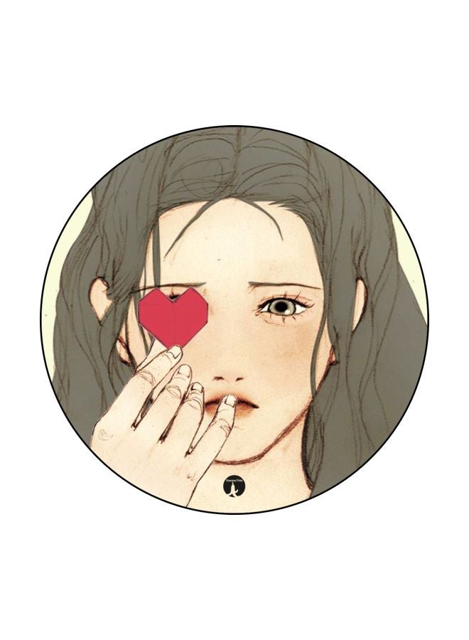 A Girl Printed Mouse Pad Multicolour