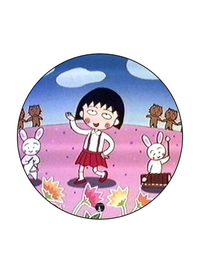 BP Animation Chibi Maruko Chan Printed Mousepad Pink/Blue/Red