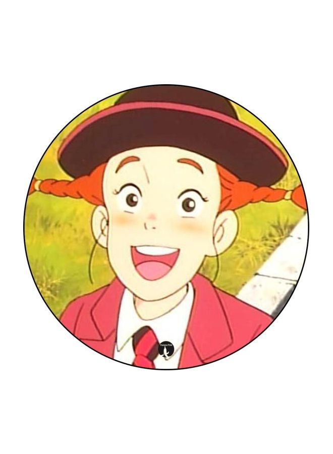 لوحة ماوس مزينة بطبعة شخصية مستوحاة من مسلسل الرسوم المتحركة "My Daddy Long Legs" وردي/بيج/أسود