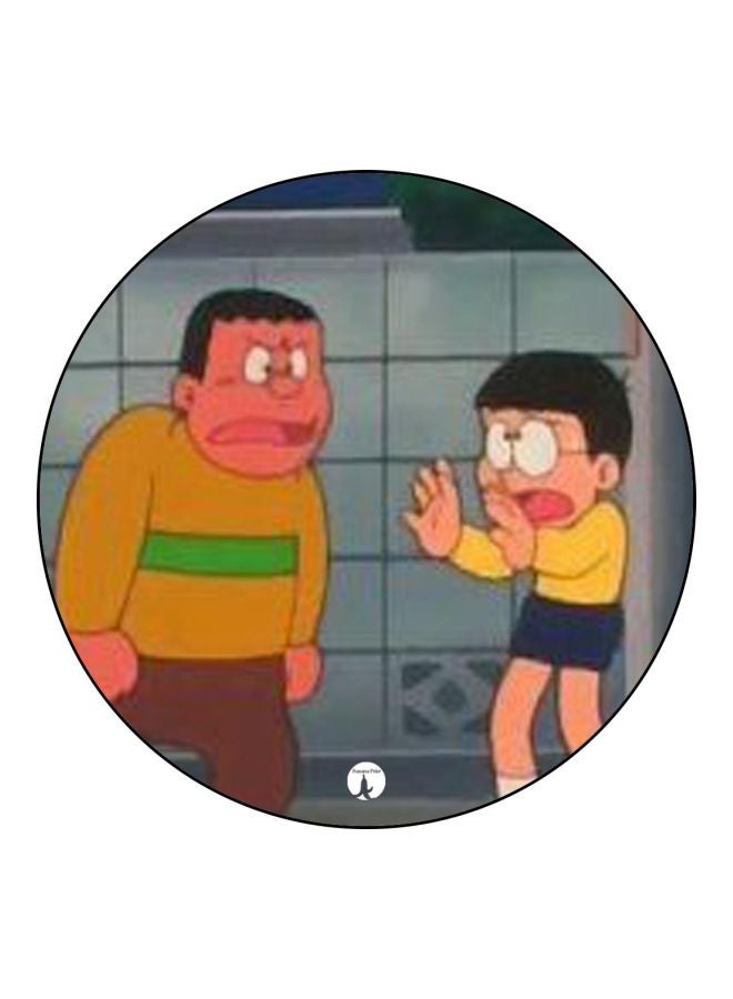 BP Animation Doraemon Printed Mousepad Yellow/Black/Beige