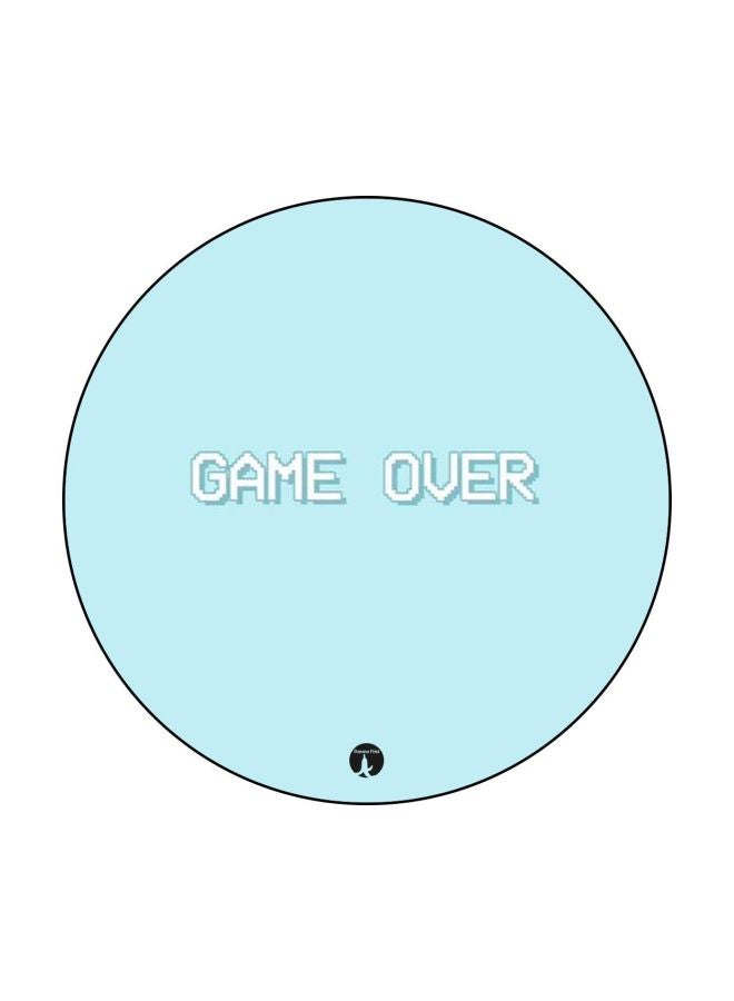 English Phrases Theme Printed Mouse Pad Blue/White