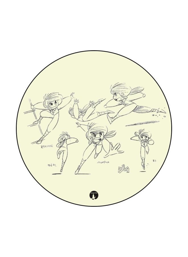 BP Animation Jazeerat Al Kanz Theme Printed Mouse Pad Beige/Black