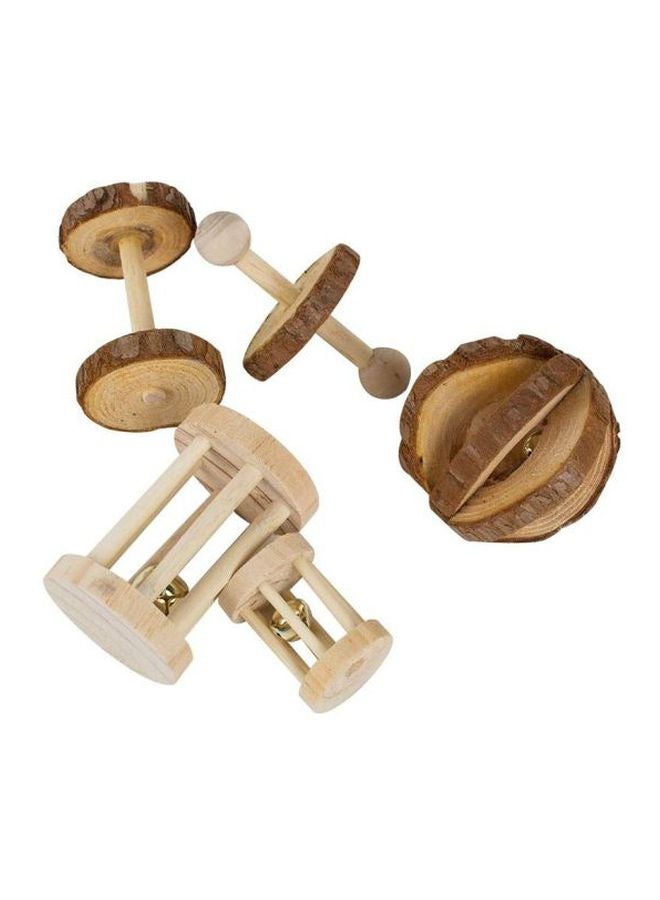 Pack Of 5 Hamster Chew Toys Brown/Beige 18cm - Image 1