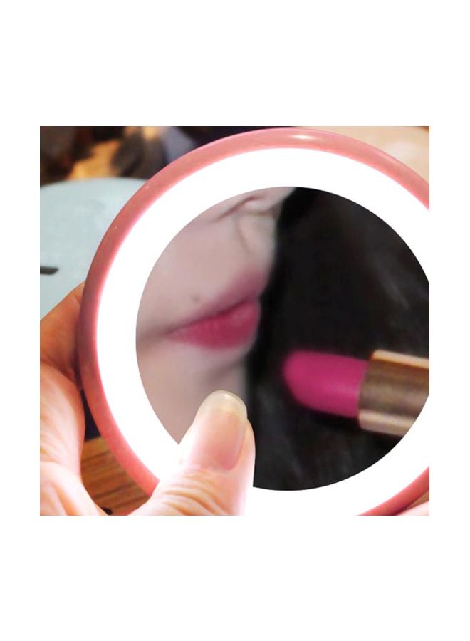 LED Vanity Mirror Pink/Clear 9.5x2.5x9.5cm - Image 3