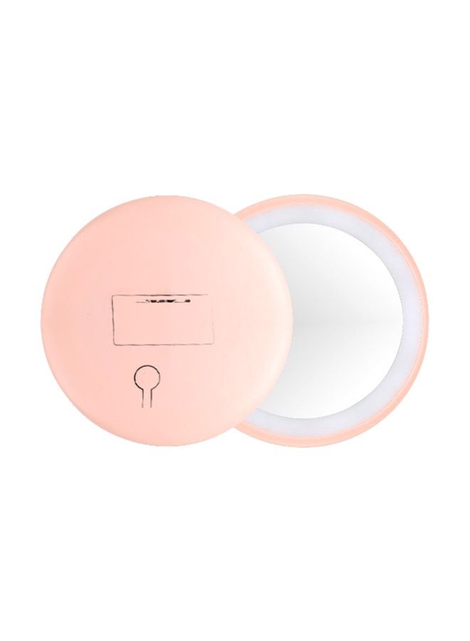 LED Vanity Mirror Pink/Clear 9.5x2.5x9.5cm - Image 1