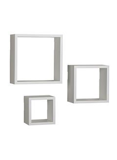 MELANNCO 3-Piece Wall Mount Shelf White 9.9 x 7.7 x 5x5inch  - Image 1