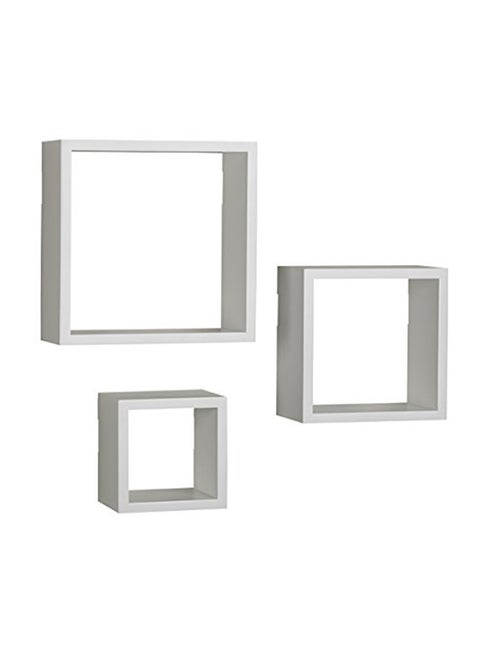 3-Piece Wall Mount Shelf White 9.9 x 7.7 x 5x5inch