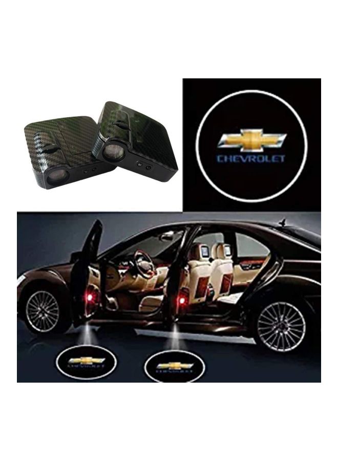 Generic 2-Piece Chevrolet Logo Designed LED Door Light  - Image 2